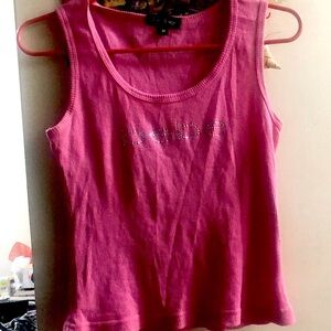 Pink sleeveless Bebe tee
